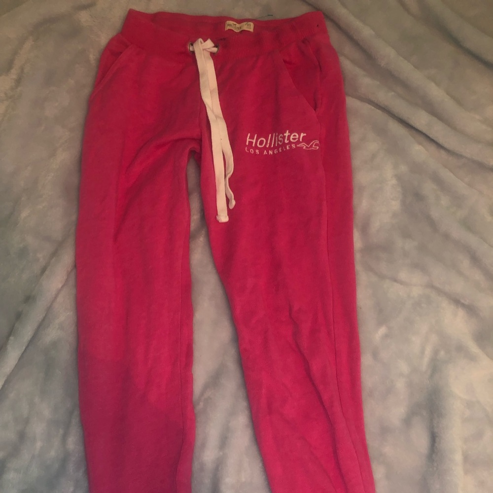 hot pink hollister joggers